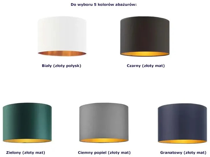 Lampa wisząca z abażurami na chromowanym stelażu - D1-W76