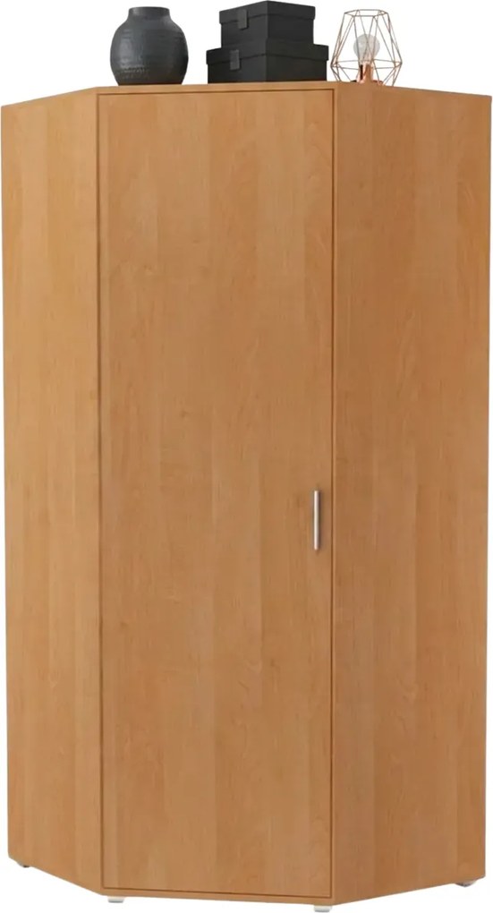 Szafa klasyczna narożna olcha z półkami D9-K86