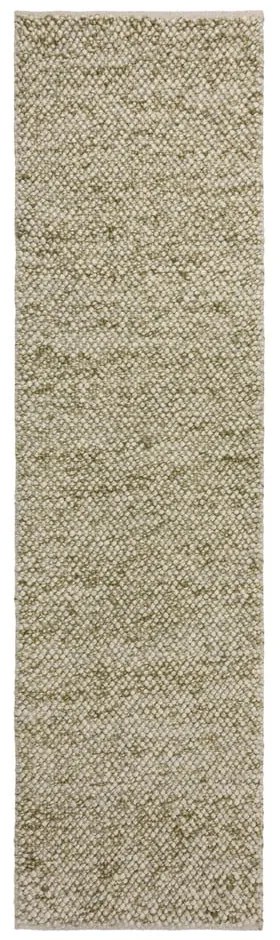 Chodnik z mieszanki wełny tkany ręcznie w kolorze khaki 60x230 cm Minerals – Flair Rugs