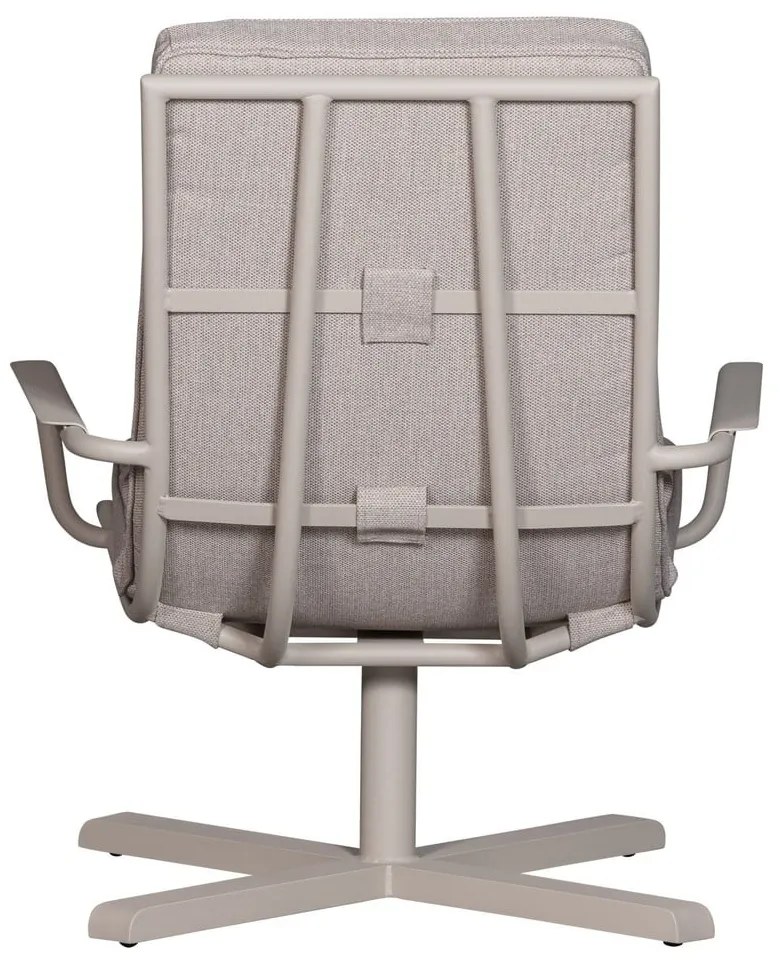 Szarobeżowy metalowy/tapicerowany fotel ogrodowy Coosa – WOOOD