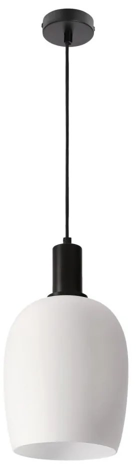 Lampa wisząca na przewodzie WOLKEN 1xE27/40W/230V biała/czarna