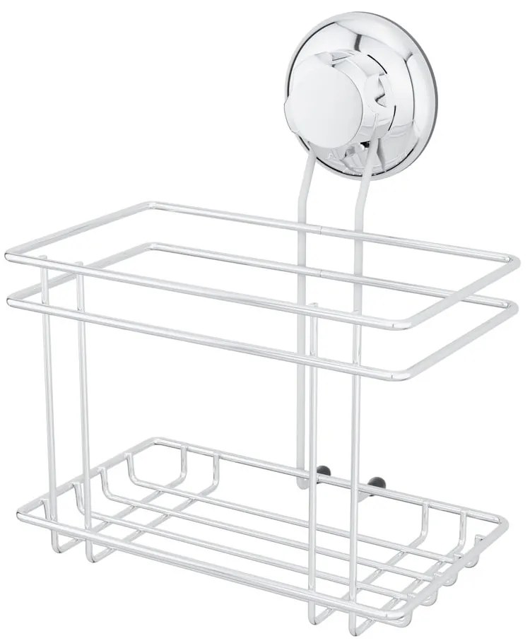 Samoprzylepna metalowa półka łazienkowa w kolorze srebra Bestlock Bath – Compactor