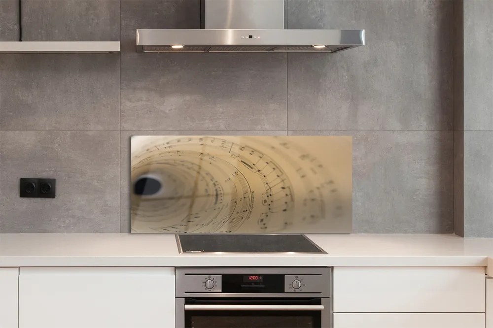 Szklany Panel Arkusz Nutowy