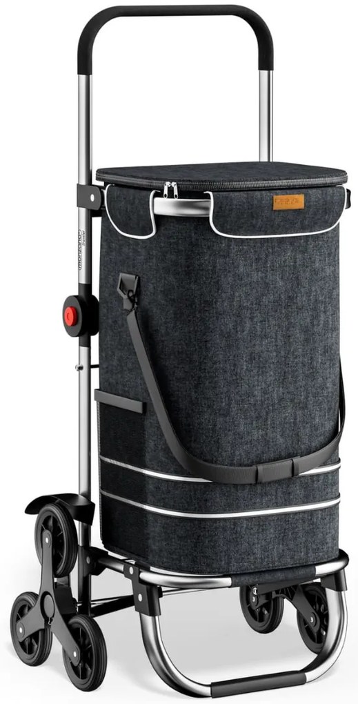 Jurhan Torba na zakupy na kółkach do schodów COMFORT, 50l, czarna