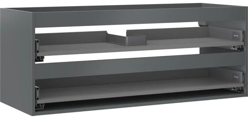 Mexen Box-A korpus szafki podumywalkowej 120 cm, 2 szuflady, grafit mat - 91AX0-1200-470-2-66