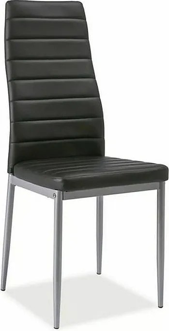 Krzesło tapicerowane H-261 alu czarne