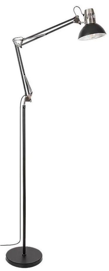 Rabalux 2196 - Lampa stojąca ARISTEO 1xE27/40W/230V czarna/chrom błyszczący