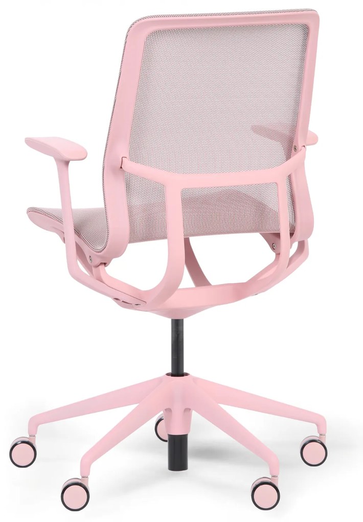 Krzesło biurowe ELVI, różowy