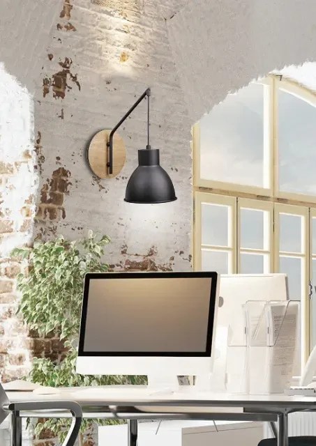 Czarny kinkiet w stylu loft - K319 C2-G94