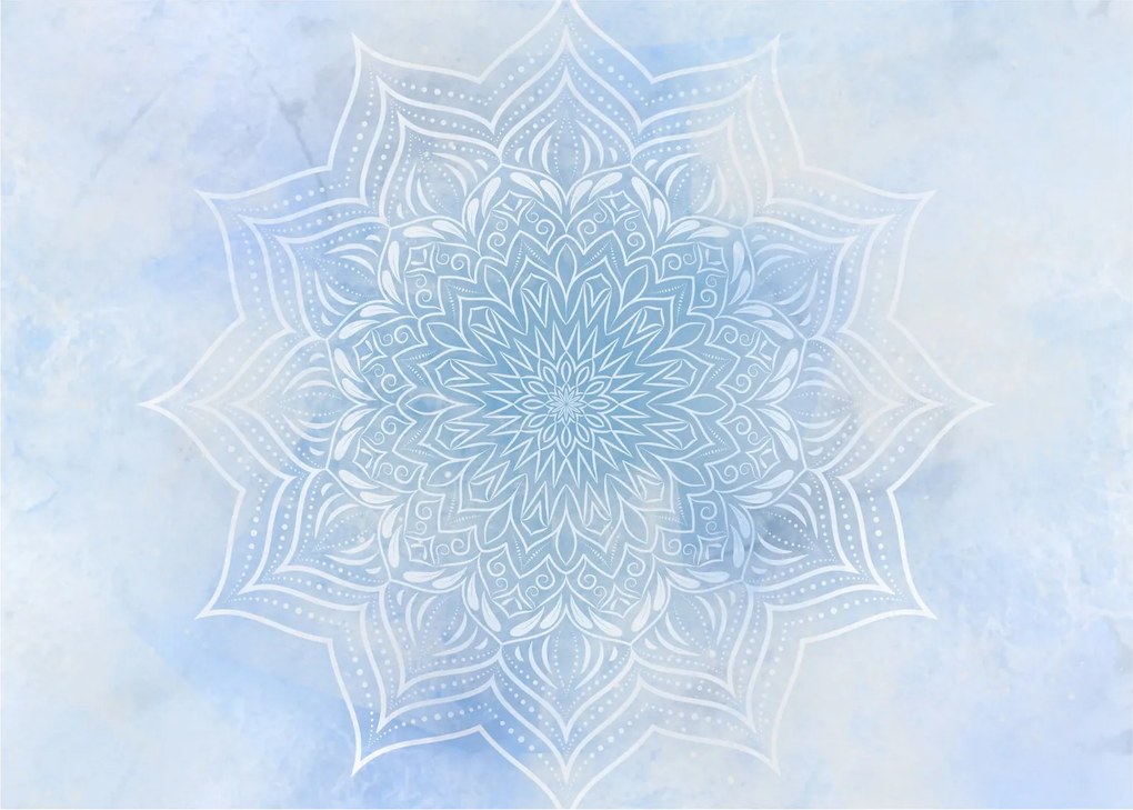 Obraz na szkle - Zimowa mandala (70x50 cm)
