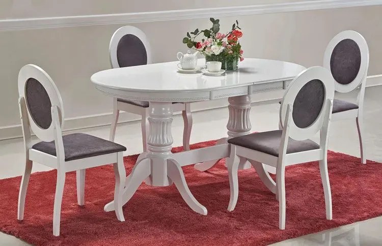 Klasyczny Stół Rozkładany W Kolorze Białym H8-B11