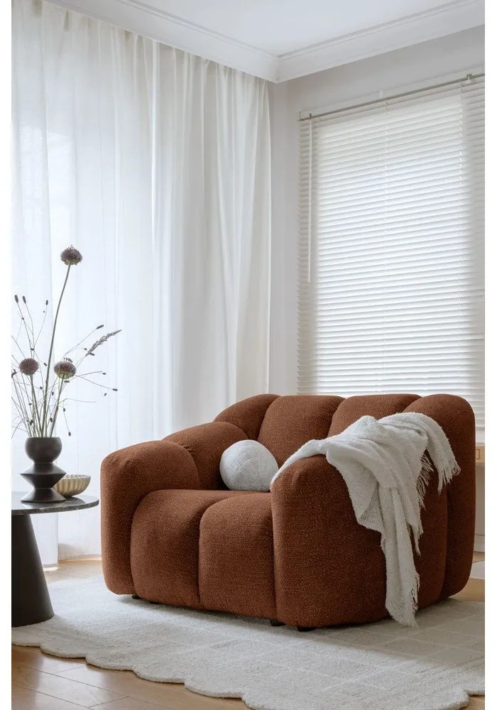 Fotel w kolorze terakoty Shell – Miuform