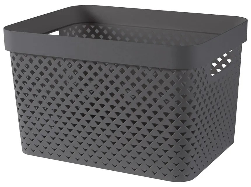 Ciemnoszary plastikowy pojemnik 35,5x26x22 cm Pure – Curver
