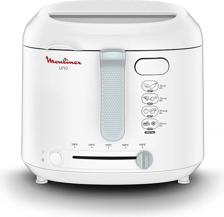 Frytownica Elektryczna Moulinex Uno AF203110 Biała 1kg Kompaktowa z Regulowanym Termostatem