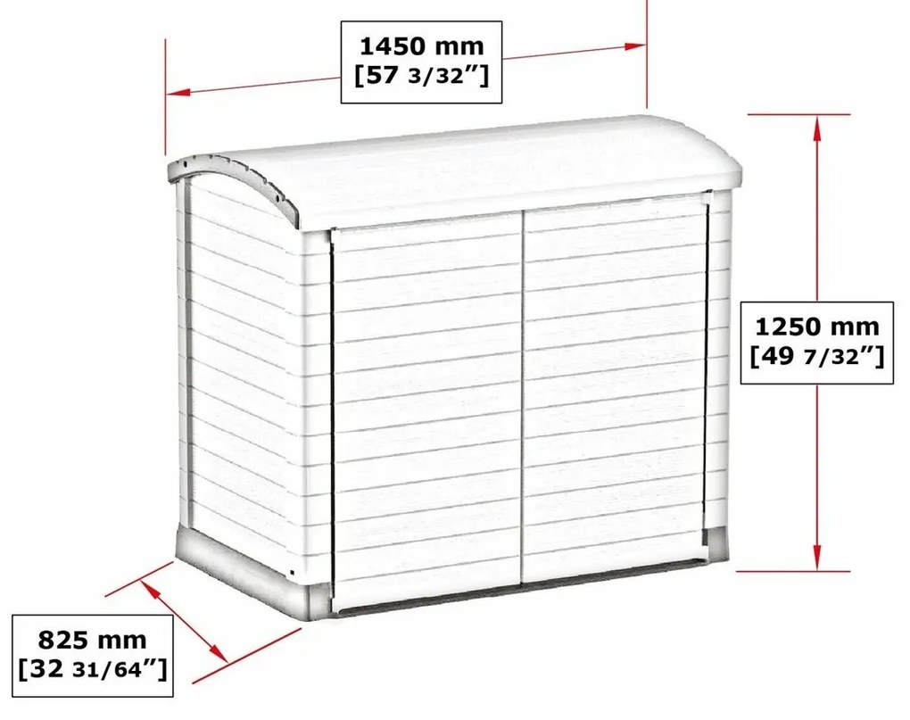 Duramax Skrzynia plastikowa StoreAway brązowy, 1200 l