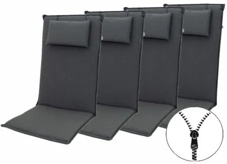 ELEGANT 2430 wysoki - komplet 4 szt. - poduszki na krzesło i fotel z zagłówkiem