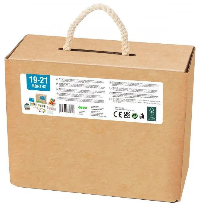 Tooky toy box pudełko xxl montessori edukacyjne 7w1 sensoryczne 19-21 mies.