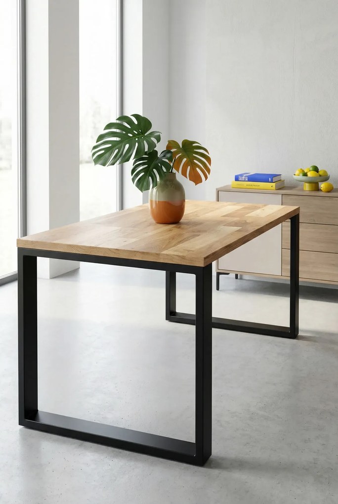 Czarny loftowy stolik kawowy S4-D73