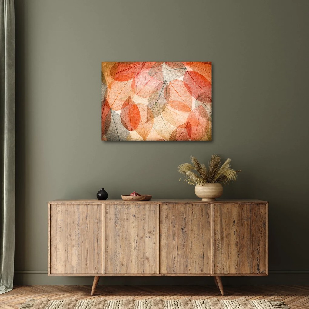 Obraz malowanych jesiennych liści (70x50 cm)