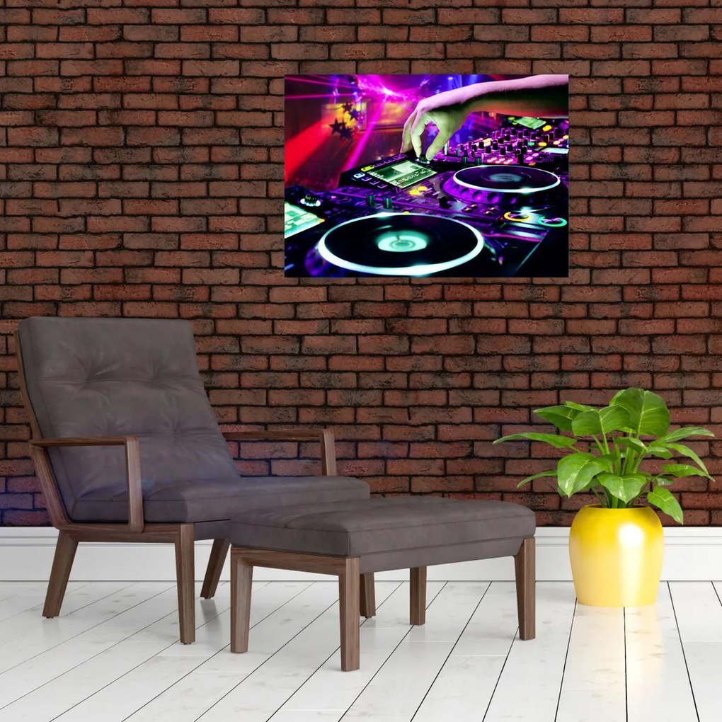 Obraz na szkle - DJ (70x50 cm)