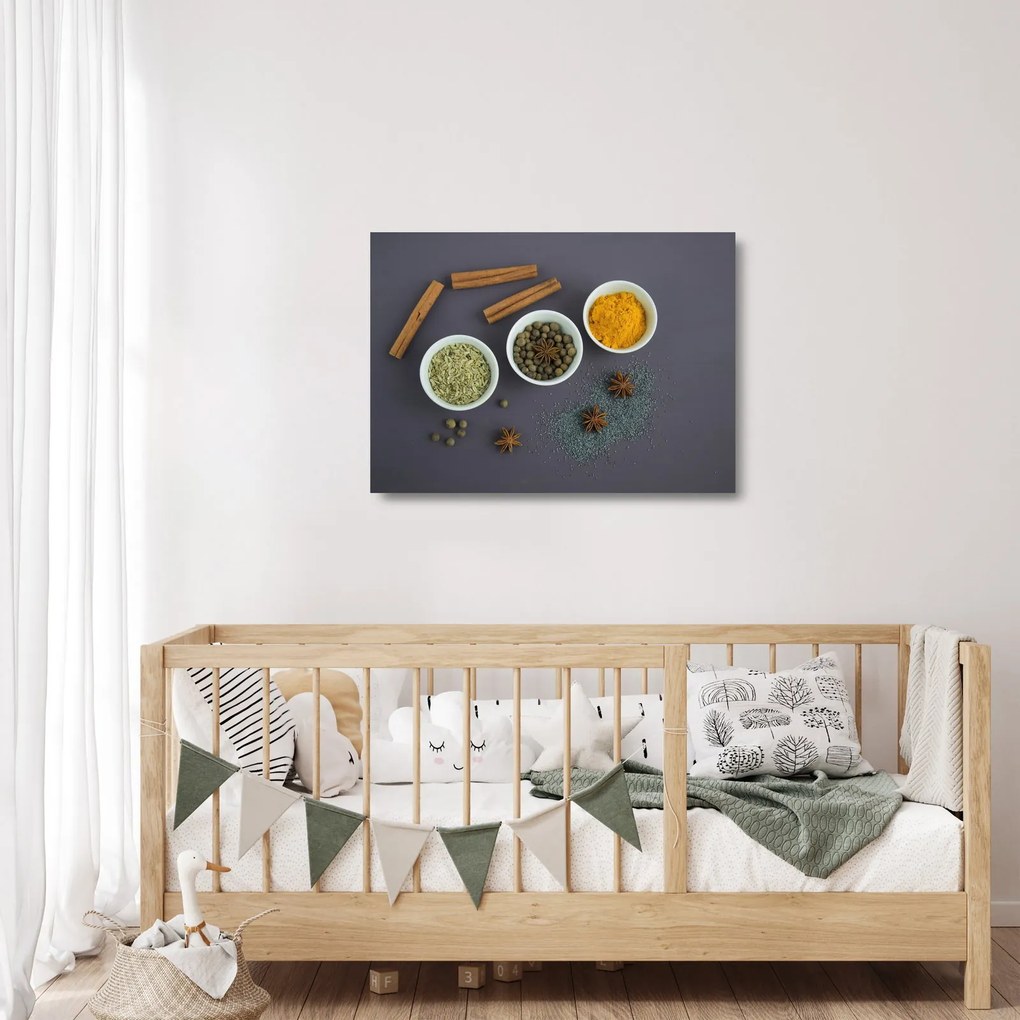 Obraz na szkle - przyprawy (70x50 cm)