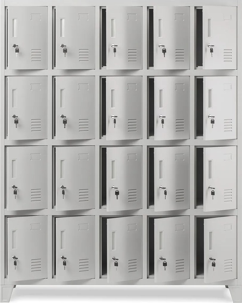 Szafa BHP 20-skrytkowa 136x45x172 cm Robert szara