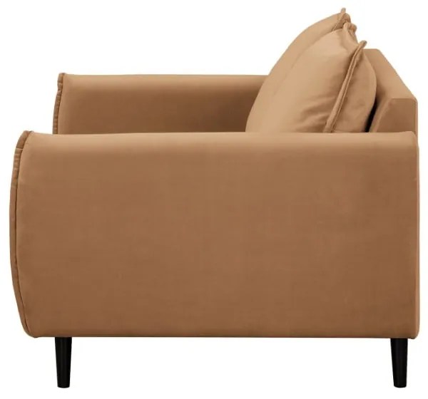Brązowa aksamitna sofa 138 cm Juli – Ropez