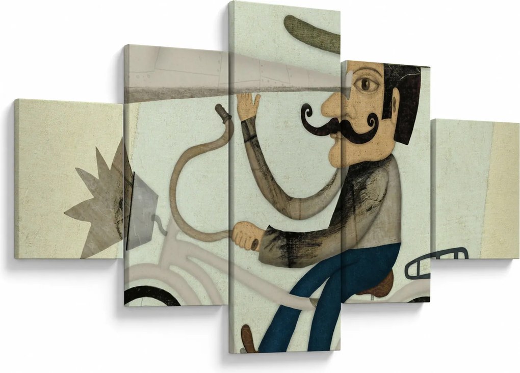 Obraz - Astronom na rowerze (125x70 cm)