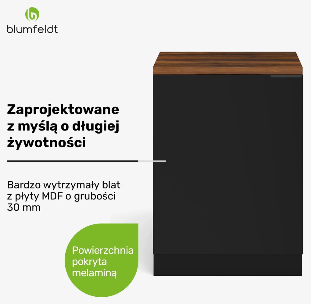Blumfeldt WoodVista szafka pod zlewozmywak, solidna, zawiasy Soft-Close