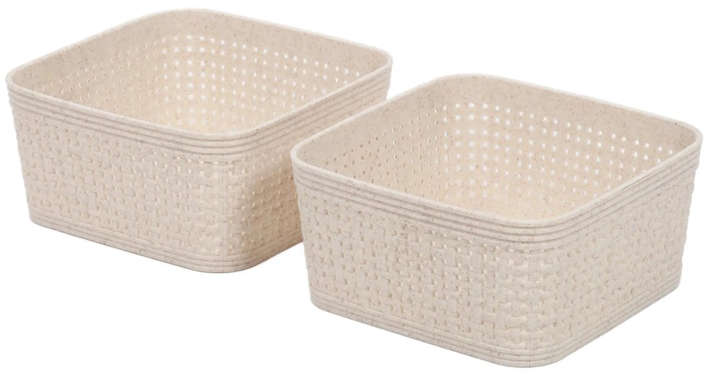Plastikowe koszyki do organizacji, 12 x 12 x 6 cm, 2 szt.