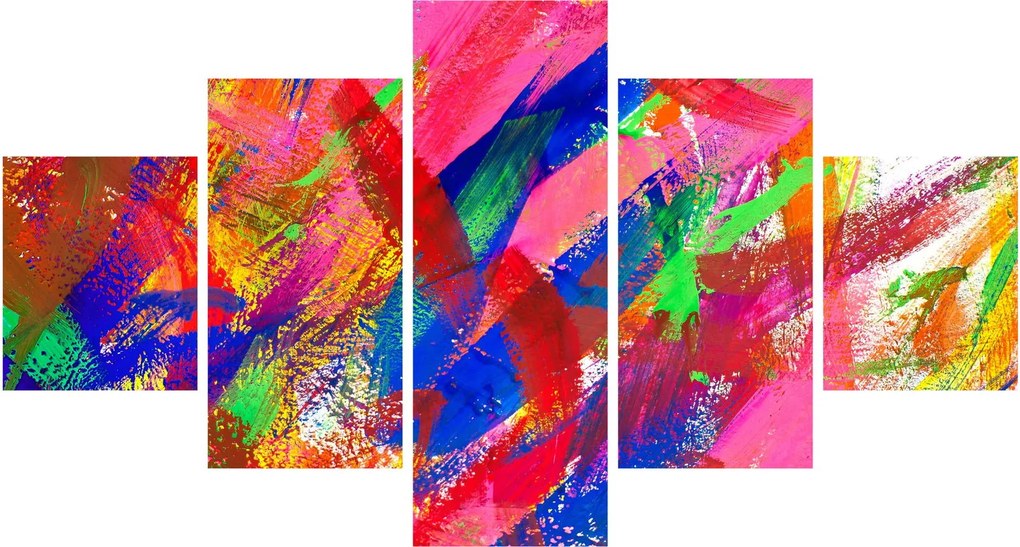 Obraz - Kolorowa abstrakcja (125x70 cm)