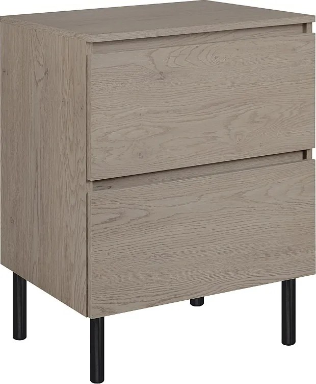 Szafka łazienkowa 60 cm z blatem górnym + nóżki meblowe, Kolor: Dąb Ciemny, 60 x 80,7 x 46 cm