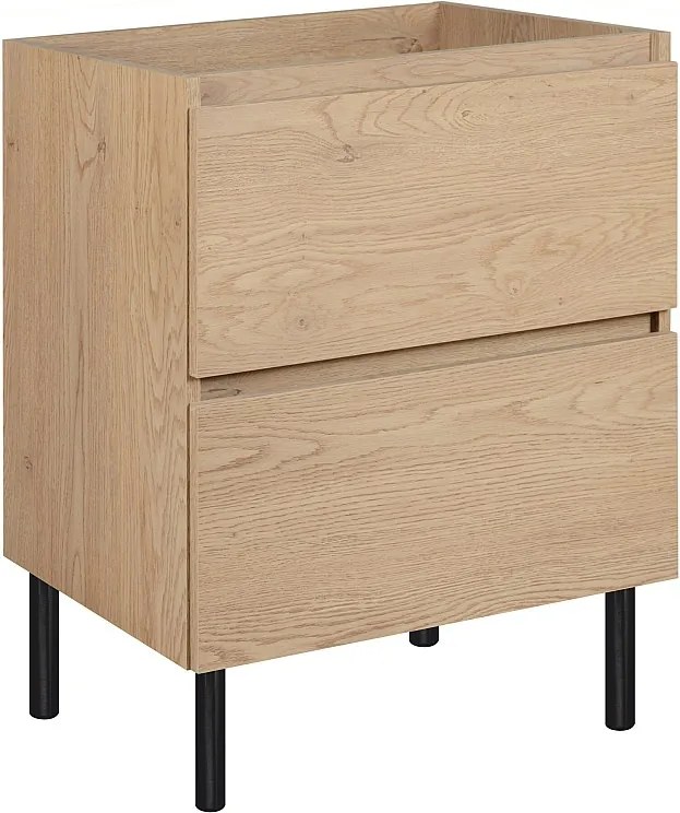 Meble łazienkowe 60 cm, nóżki, Kolor: Dąb Jasny, 60 x 80,7 x 46 cm