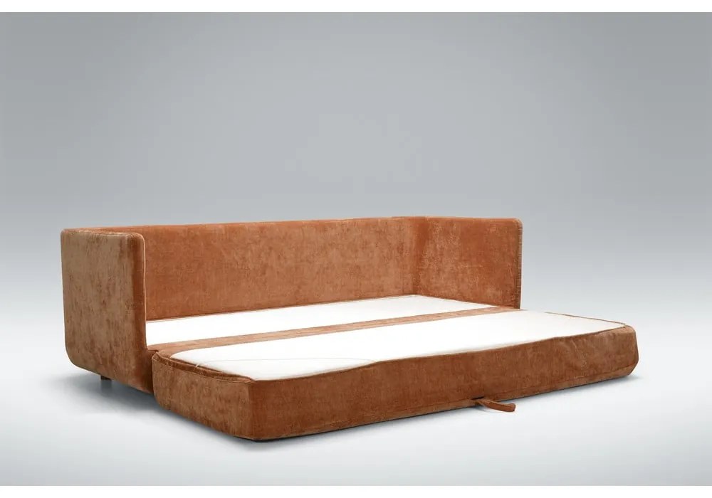 Pomarańczowa rozkładana sofa 214 cm Stiny – Sits
