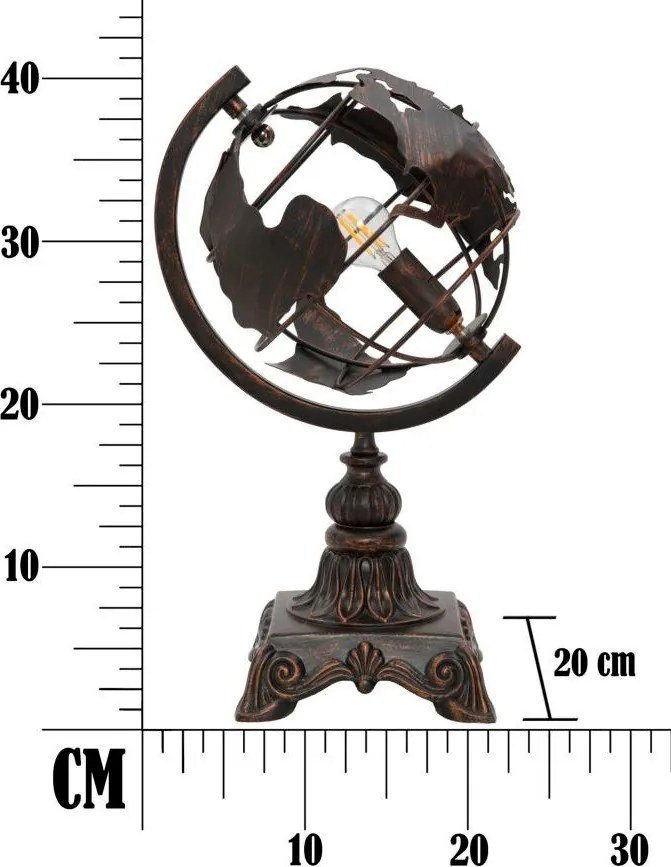 Czarna lampa stołowa z metalowym kloszem (wysokość 40 cm) World Industry – Mauro Ferretti