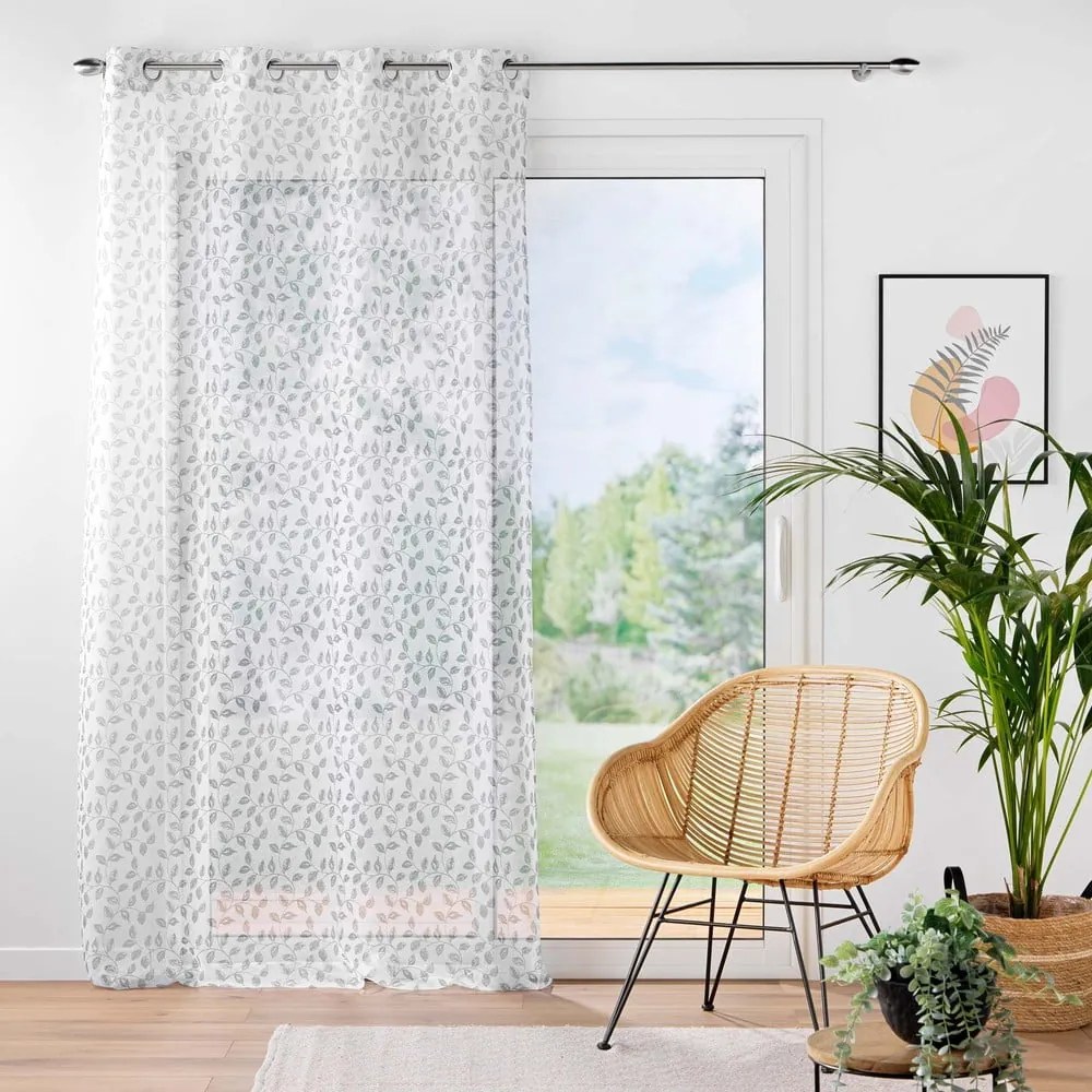Szara firanka z woalu 137x280 cm Farandole – douceur d'intérieur