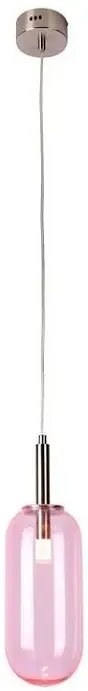 Różowa szklana lampa wisząca LED - 10X V013 G8-T97