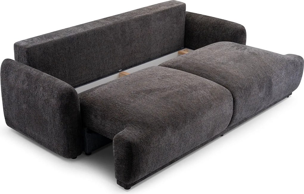 Sofa z Funkcją Spania SELORIA Ciemnoszara Nowoczesna