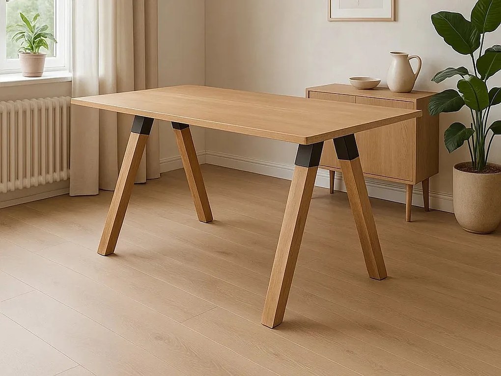 Stół 160 x 80 cm drewniany Urban black, kolor dębowy