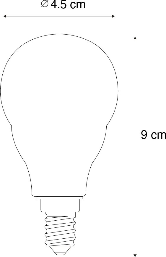 Inteligentna żarówka LED E14 z możliwością ściemniania G45 Opal 4,9 W 470 lm 2700-6500 K