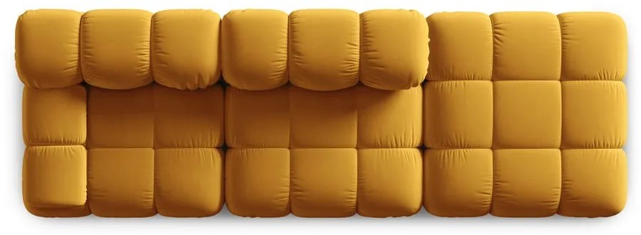 Żółta aksamitna sofa 282 cm Bellis – Micadoni Home