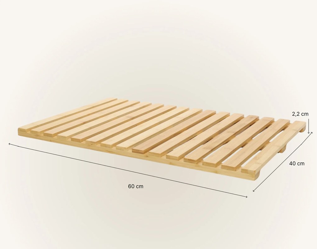 Podest łazienkowy z bambusa SANNO, 60 x 40 cm