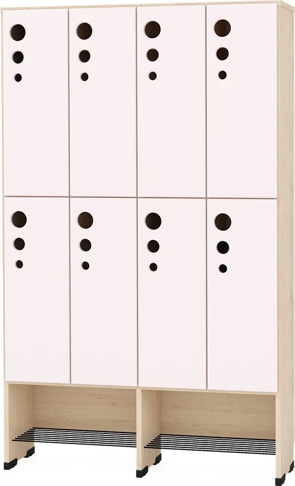 Szatnia żłobkowa i przedszkolna Bańka 8 z kolorowymi frontami