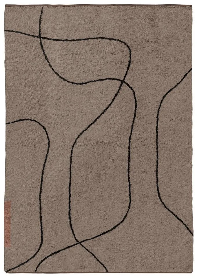 Brązowy bawełniany dywan odpowiedni do prania 140x200 cm Shadow – Mette Ditmer Denmark