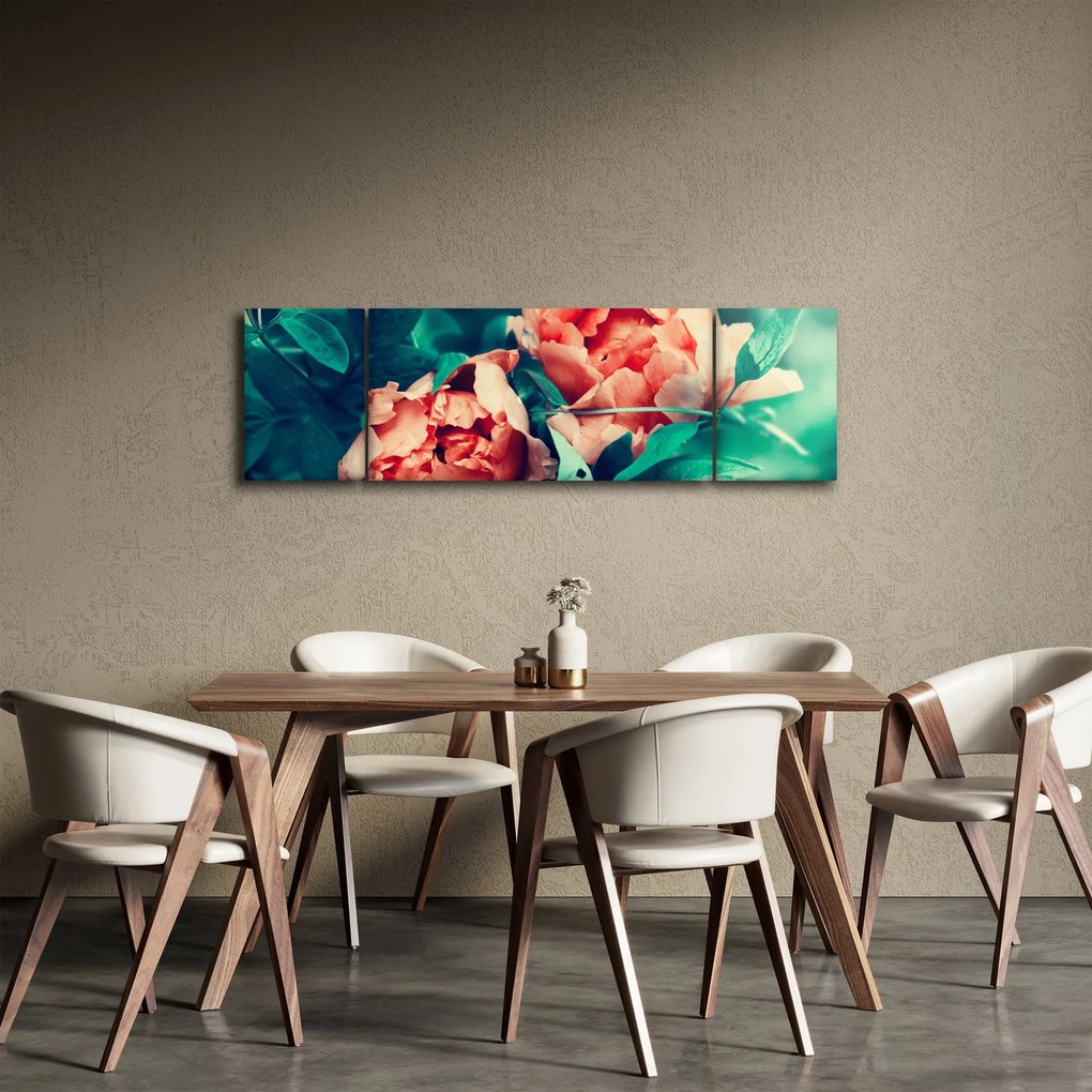 Obraz wiosennych kwiatów (170x50 cm)