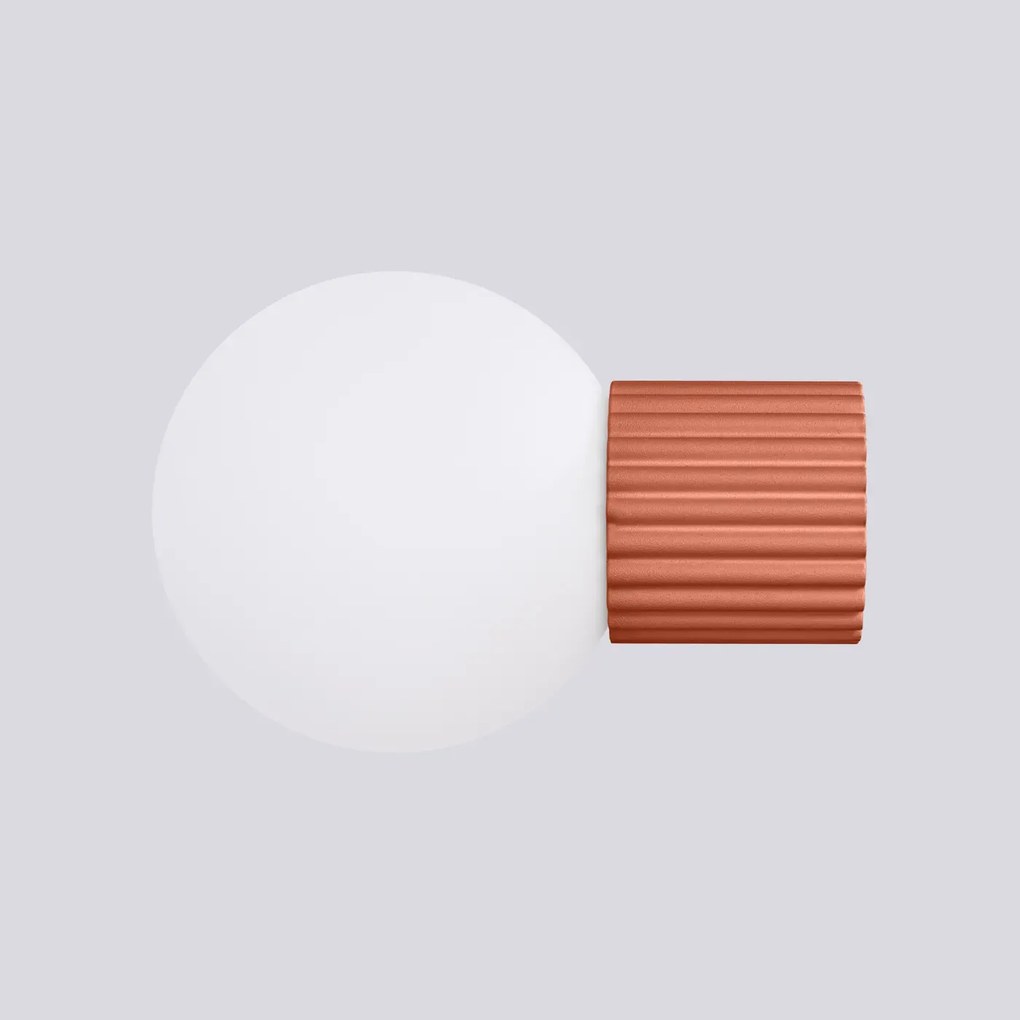 Kinkiet HALO ochra czerwona IP44 ryflowany SOLLUX  LIGHTING