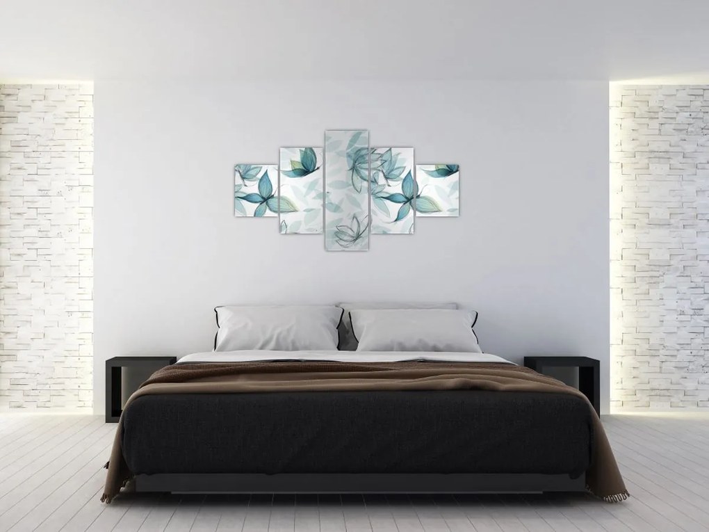 Obraz - Niebieskie motyle (125x70 cm)