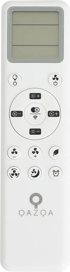 Czarny wentylator sufitowy z oświetleniem LED i pilotem - Steer