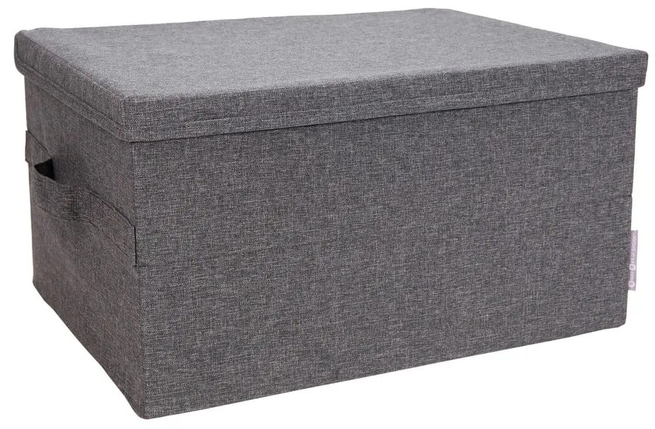 Szary tekstylny pojemnik z pokrywką 34x45x25 cm Soft Storage – Bigso Box of Sweden