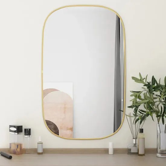 Złote lustro w stylu glamour 80x50 cm - Kogo 4X